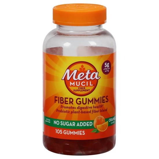 Metamucil Fiber Supplement Gummies Sugar Free Orange