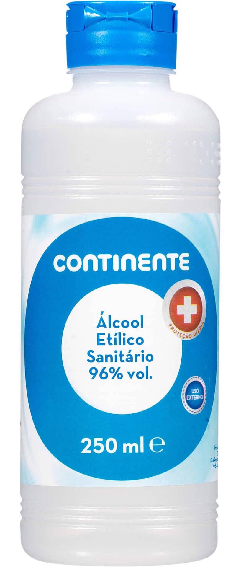 Álcool Etílico 96% Volume Continente (emb. 250 ml)