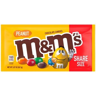 M&Ms Chocolate Peanut Sharing Size Ud 92.7 Gr