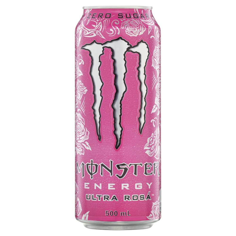 Monster Energy Zero Sugar Energy Drink, Ultra Rosa (500mL)