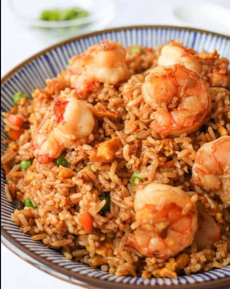 Jumbo Shrimp over Rice Platter (12")