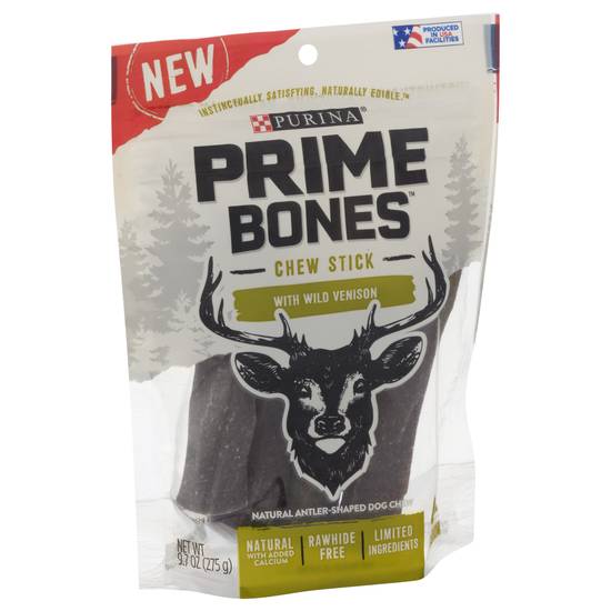 Prime Bones Medium Dog Chew Sticks With Wild Venison (4 sticks)