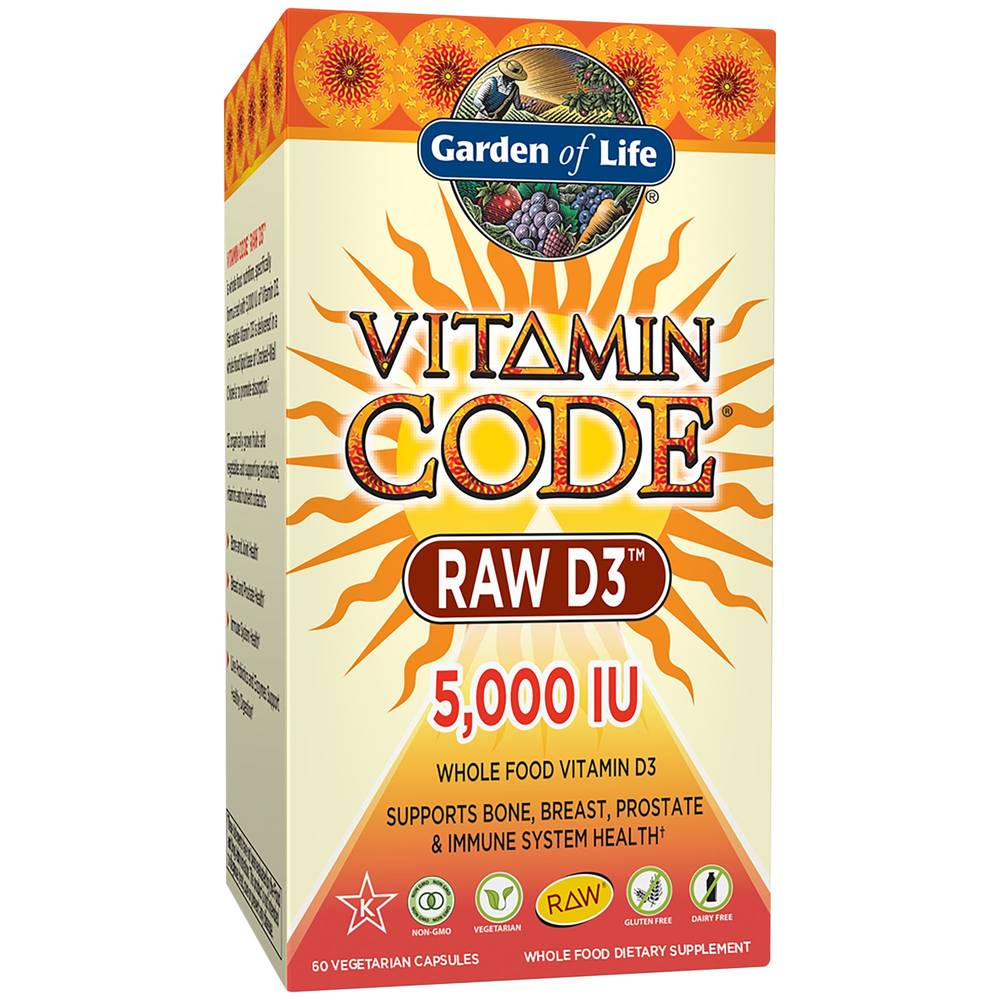 Vitamin Code Raw D3 – 5,000 Iu Of Whole Food Vitamin D3 (60 Vegetarian Capsules)