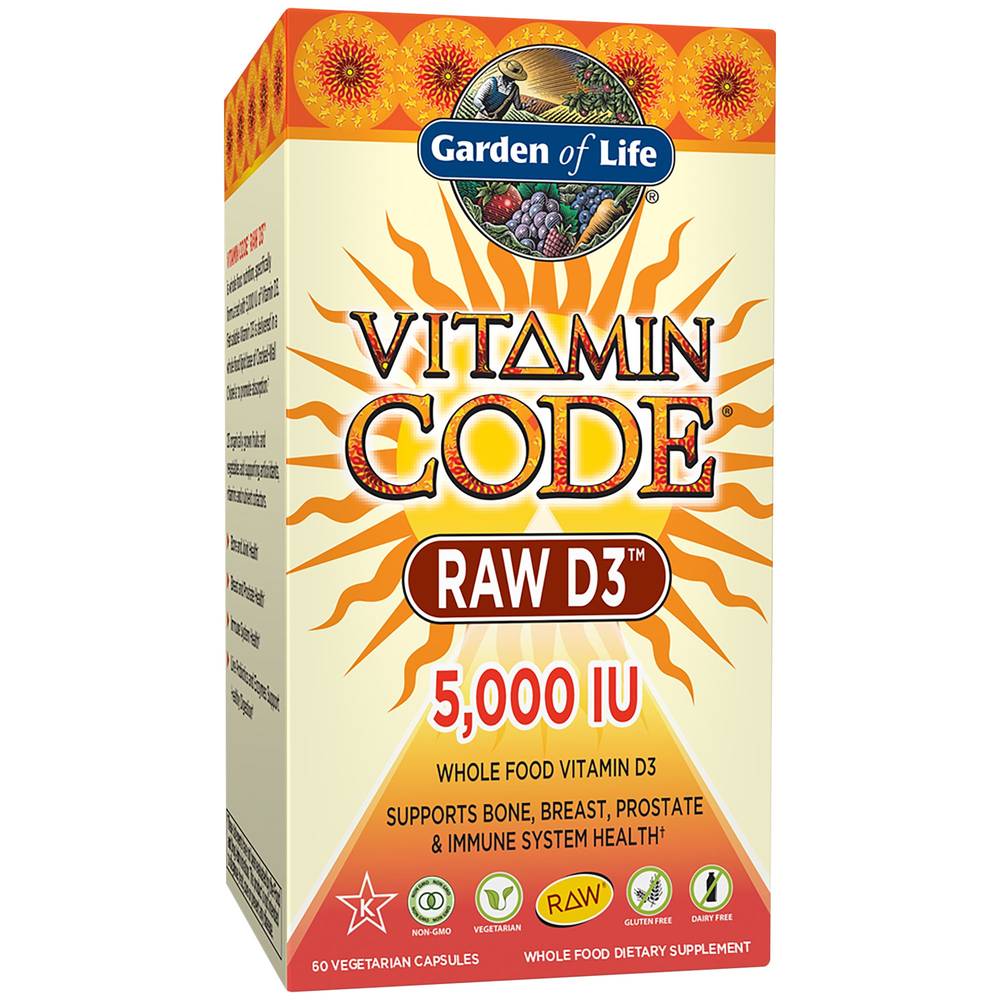 Garden of Life Vitamin Code Raw D3 Vegetarian Capsules (60 ct)