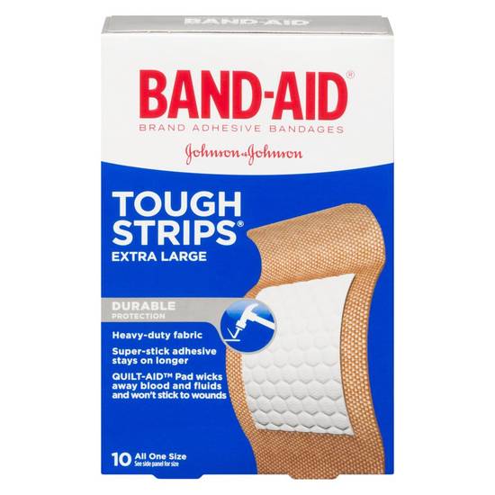 Band-Aid Brand Tough-Strips Adhesive Bandages (10 ea)