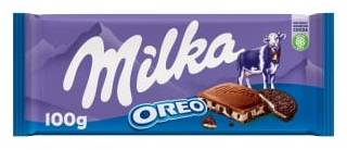 Chocolate con leche y oreo Milka 100 g.