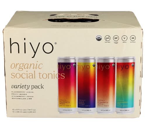 Hiyo Organic Variety Pack Functional Seltzer 12 Pack