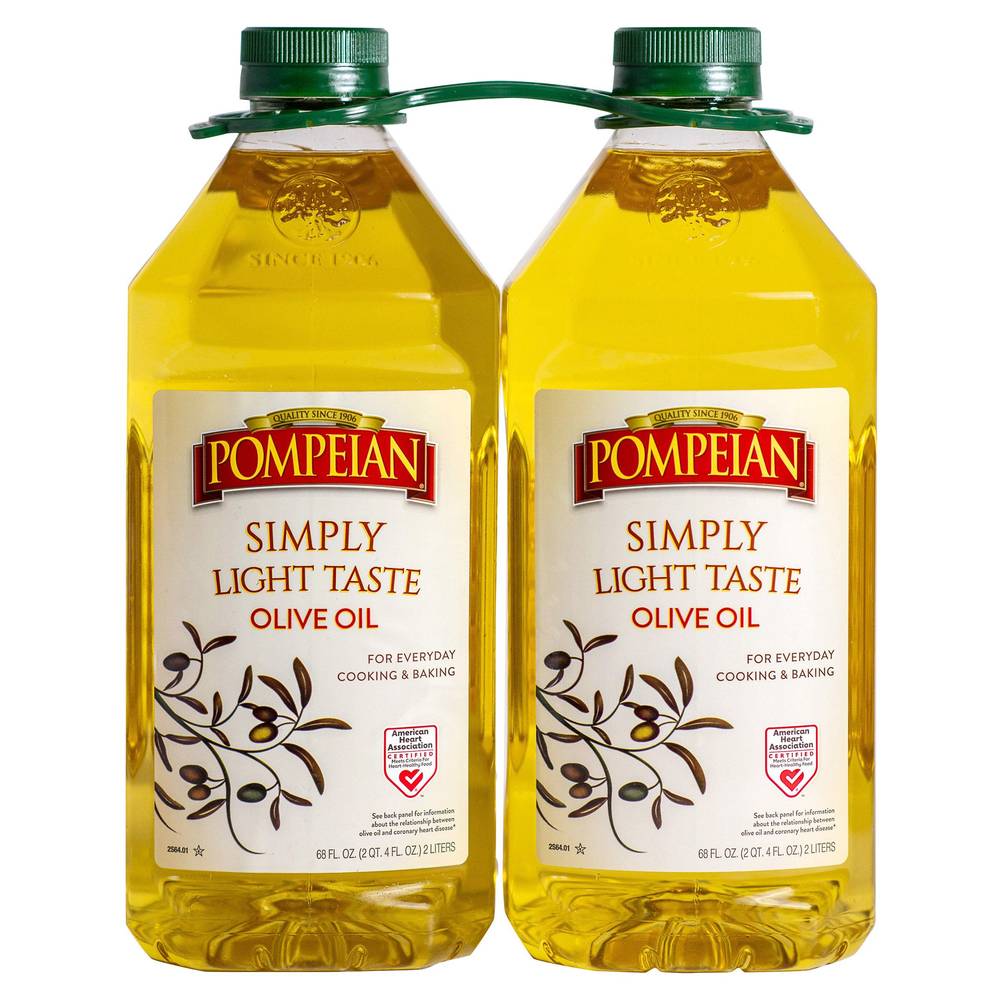 Pompeian Simply Light Taste Olive Oil (68 fl oz, 2 ct)