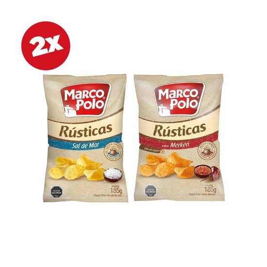 2 x Papas rusticas Marco Polo 185 g variedades