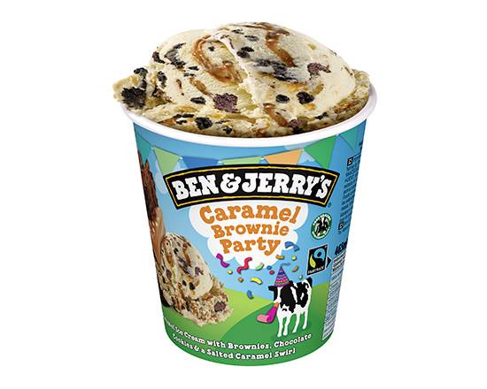 Glace Ben& Jerry caramel brownie party