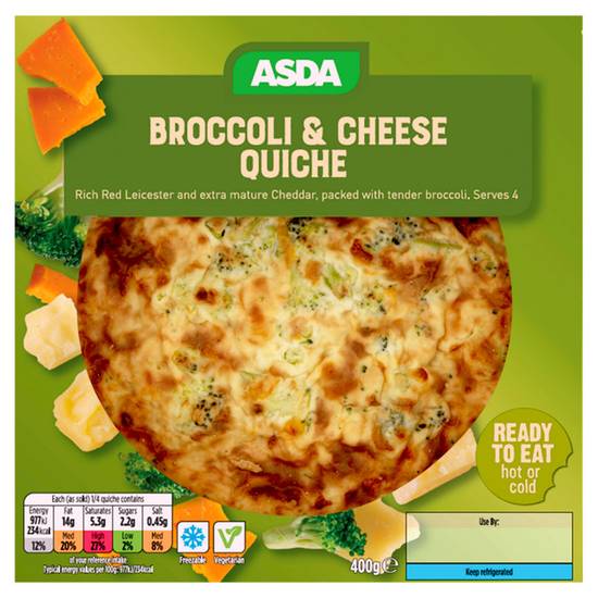 Asda Broccoli & Cheese Quiche 400g