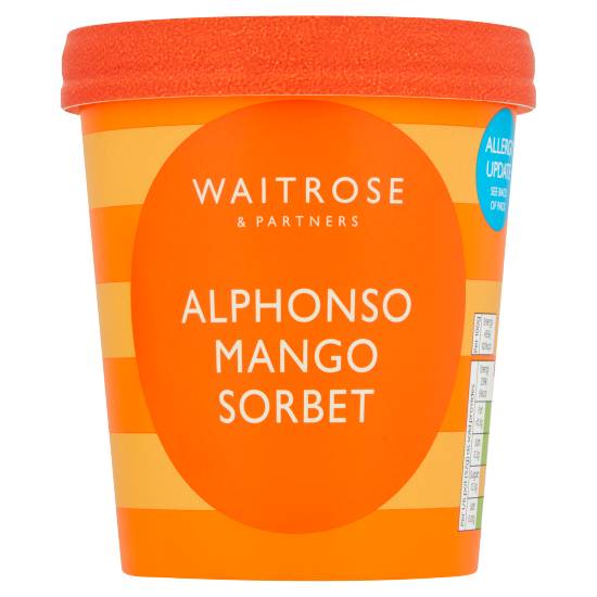 Waitrose & Partners Alphonso Mango Sorbet Ice Cream