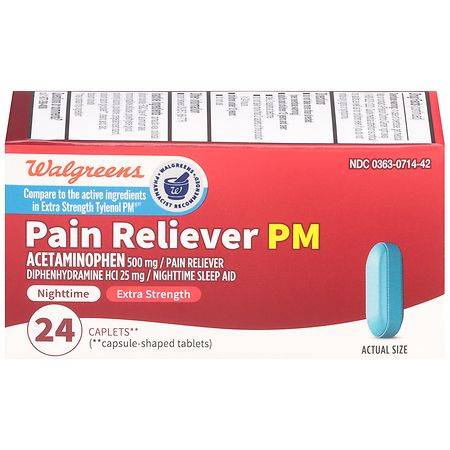 Walgreens Pain Reliever Pm Caplets (24ct)