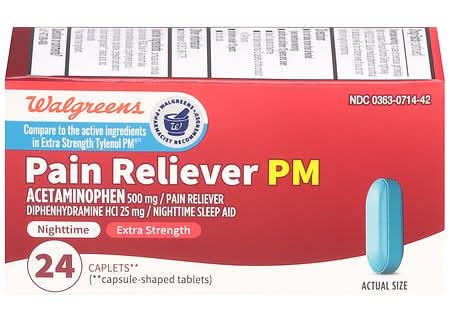 Walgreens Pain Reliever Pm Caplets