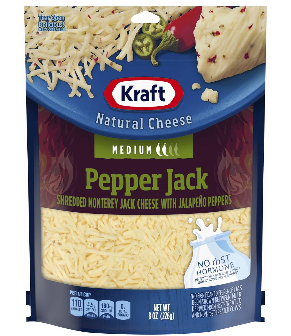 Kraft Natural Medium Shredded Pepper Jack Cheese (8 oz)