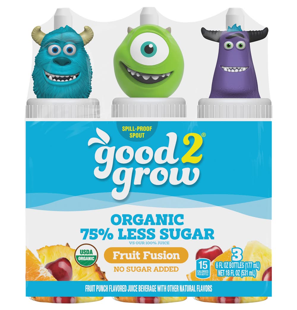 good2grow Organic 75% Less Sugar Juice, Fruit Fusion (18 fl oz, 3 ct)