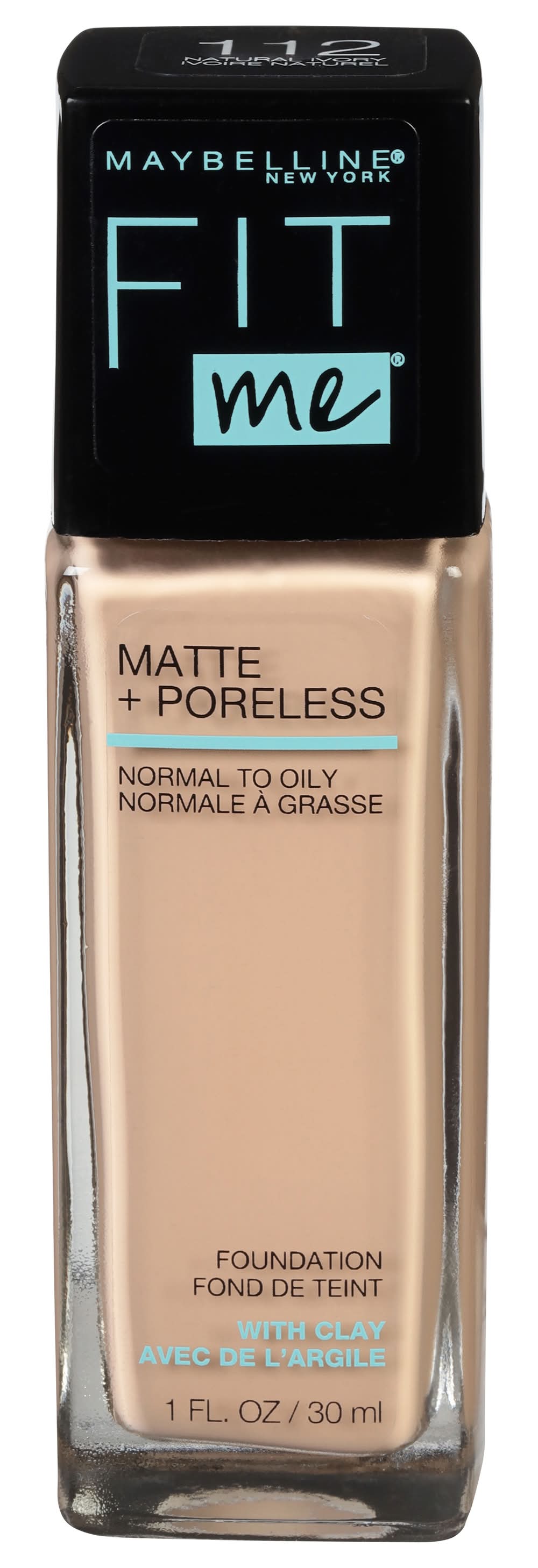 Maybelline 112 Natural Matte Foundation, Ivory (1 fl oz)