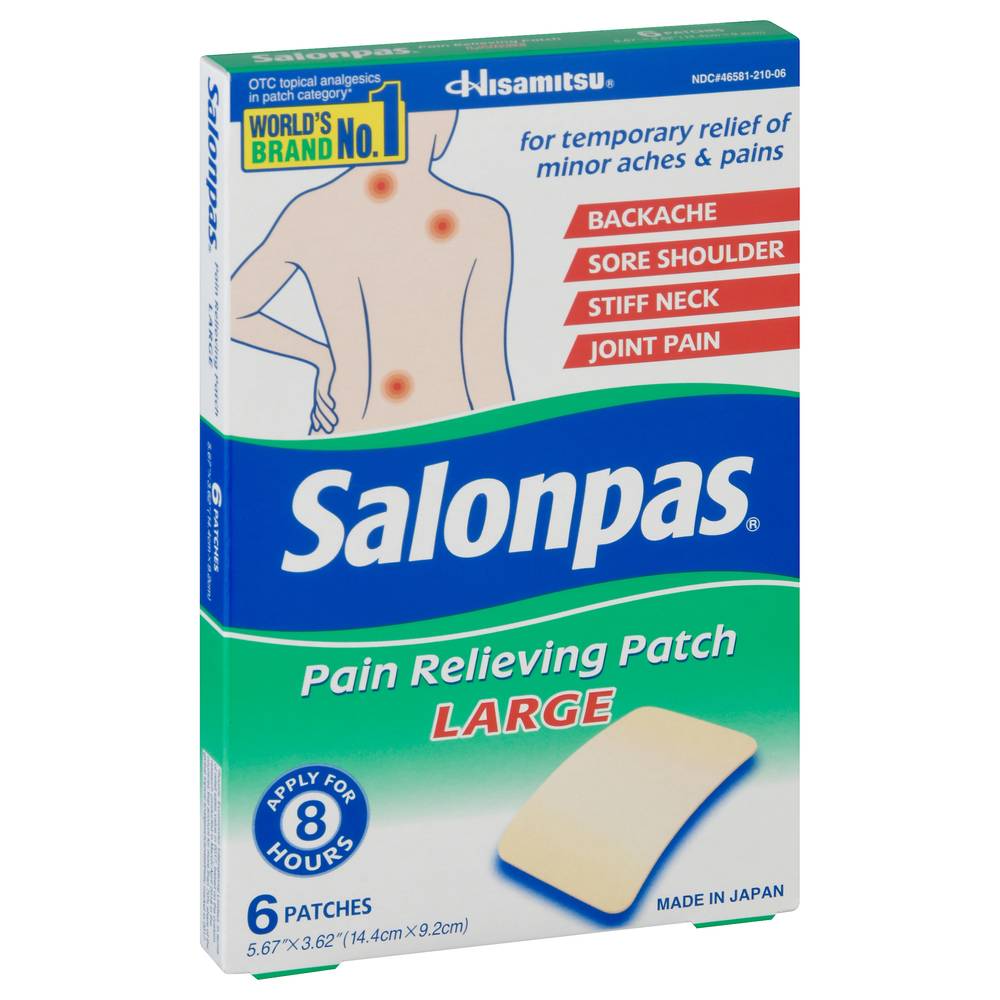 Salonpas Large Pain Relieving Patch (1.92 oz, 6 ct)