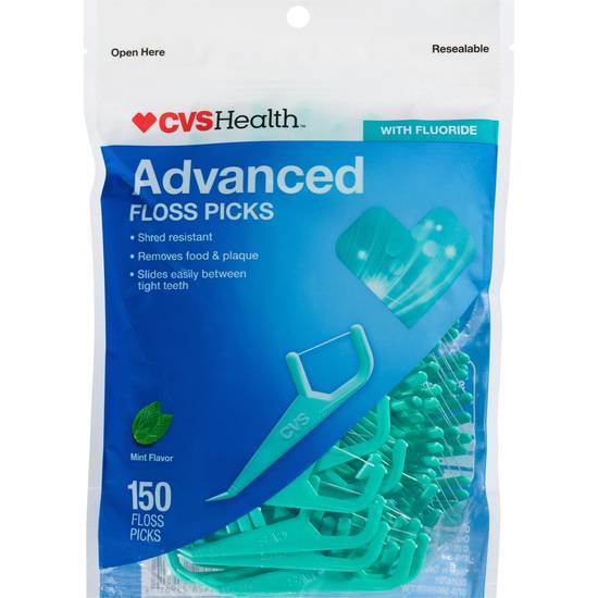 CVS Health Advanced Floss Picks, 150CT