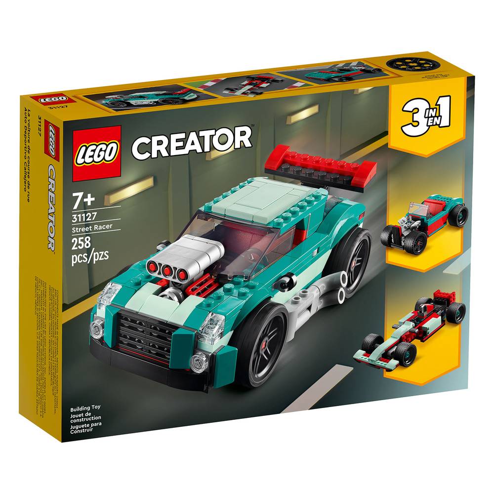 Lego creator 3 en 1 street racer 258 piezas 31127 (+7 años)
