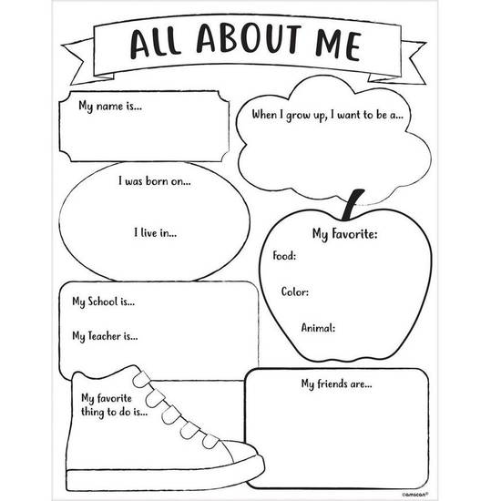 All About Me Activity Sheets 30ct