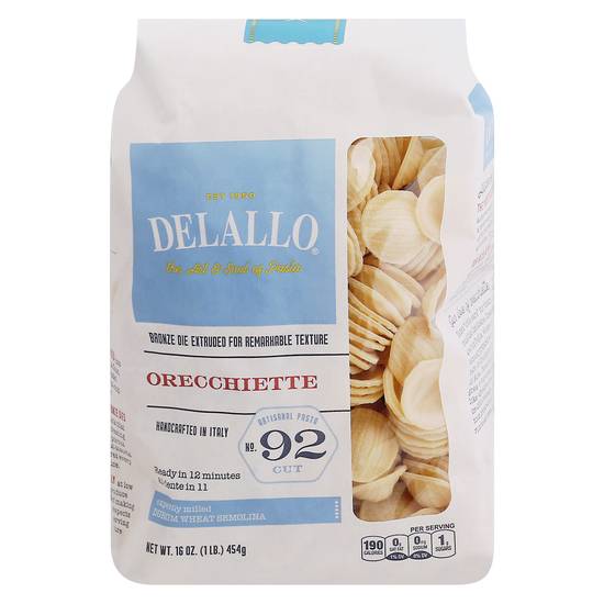 Delallo Orecchiette No. 92 Cut Pasta