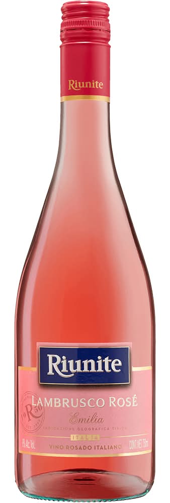 Riunite · Vino lambrusco rosado italiano (750 ml)