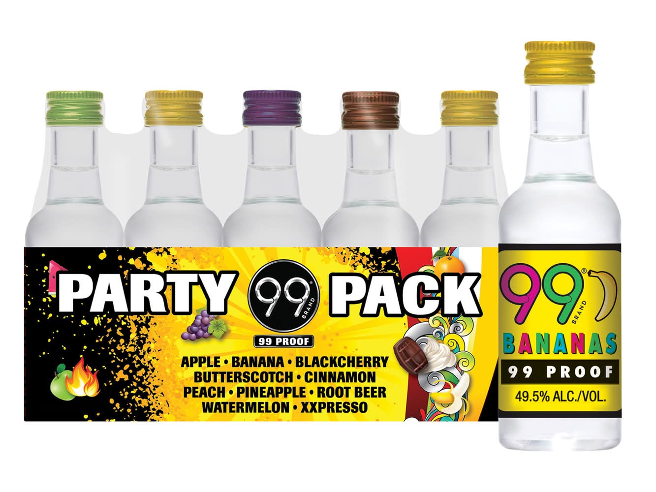 99 Brand Variety pack Vodka, Assorted (10 x 5 ml)