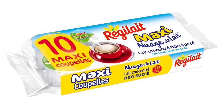 Régilait - Lait concentré non sucré maxi nuage de lait coupelles (10 pièces)