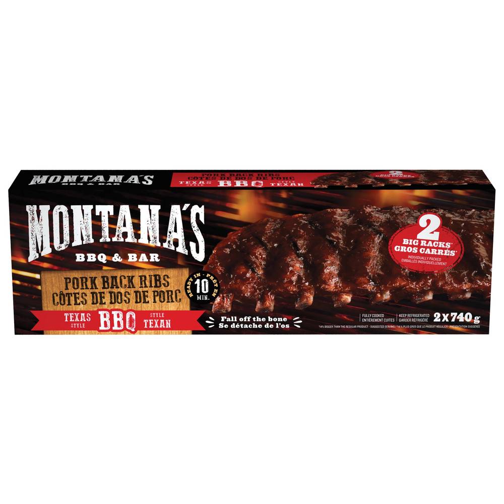 Montana’S Texas Style Bbq Pork Back Ribs 2 X 740 G