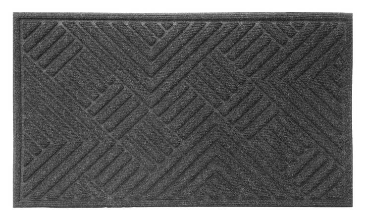 Mainstays Delwood Rectangular Charcoal Doormat (1 unit)