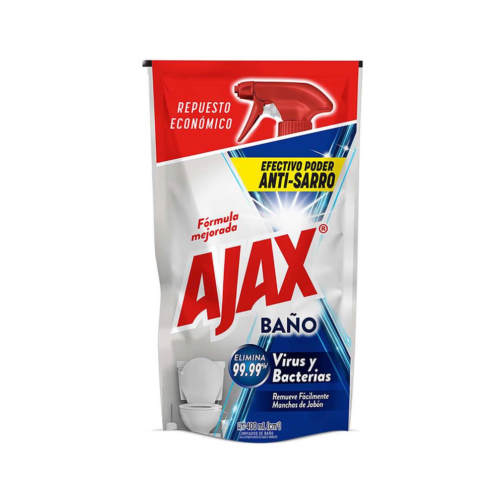 Ajax limpiador multiusos baño (pouch 650 ml)