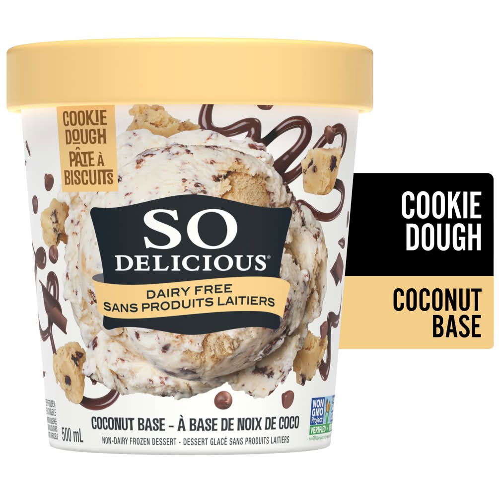So delicious dessert glacé de coco sans gluten non-laitier à saveur de pâte à biscuits (500 ml) - coconut cookie dough non dairy frozen dessert (500 ml)