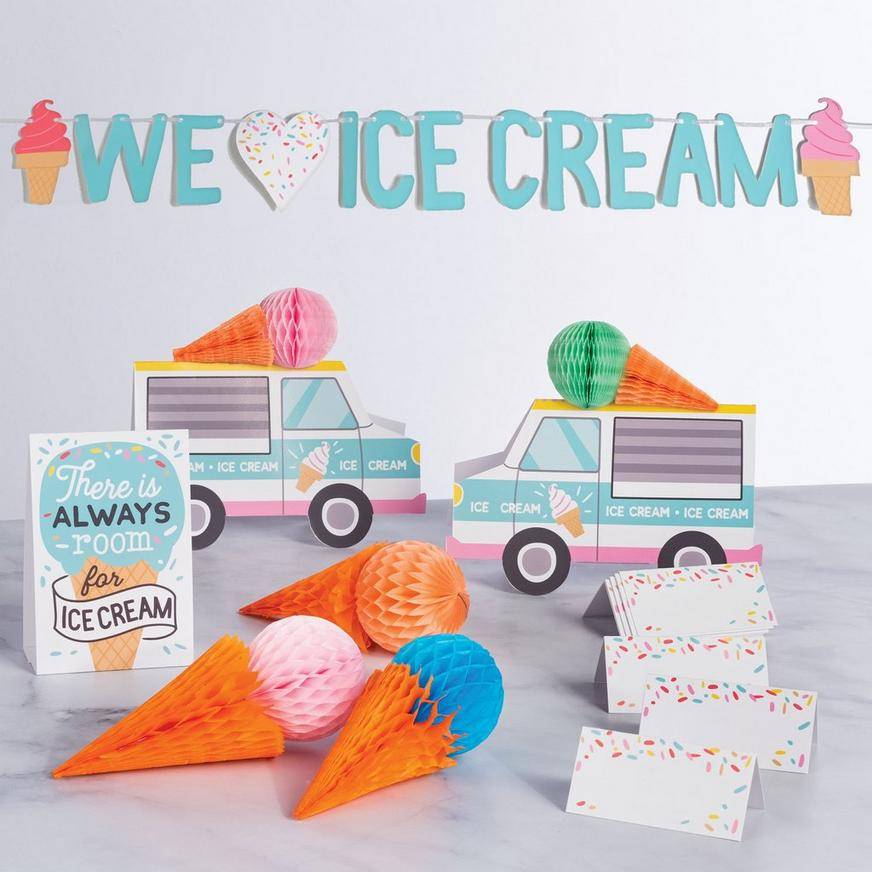 Ice Cream Sprinkles Table Decorating Kit, 17pc - Summer Sweets