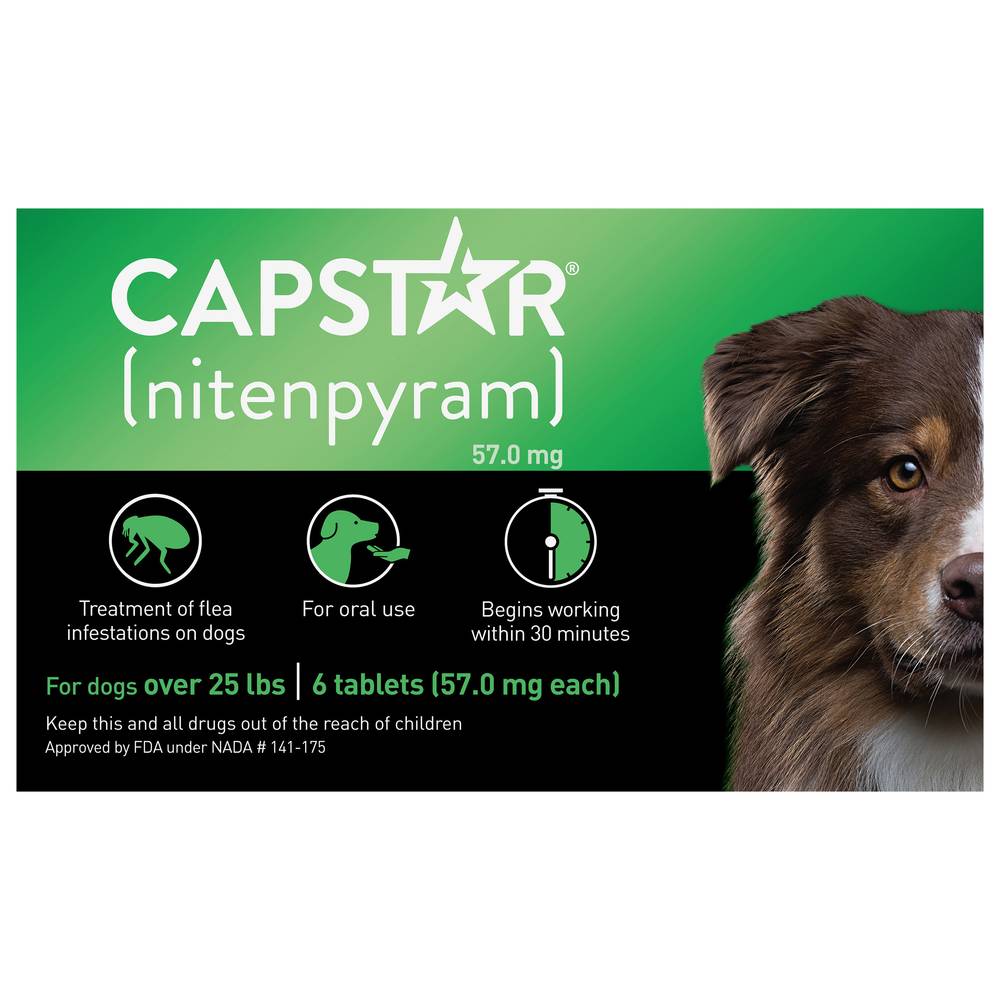 Capstar Flea Tablets For Dogs Over 25 Pounds (6 ct)