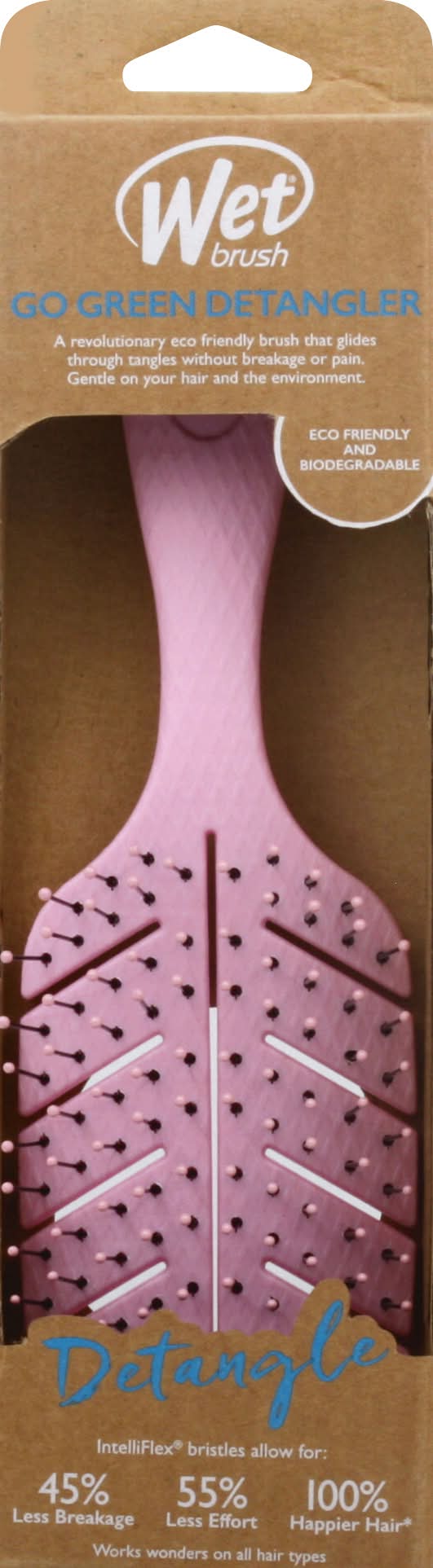 Wet Brush Go Green Detangler, Pink (2.5 oz)