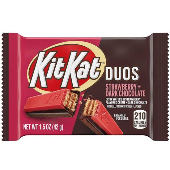 Kit Kat, Duos Strawberry And Dark Chocolate Wafer Candy