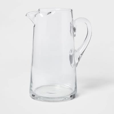 Threshold Tall Glass Pitcher With Handle