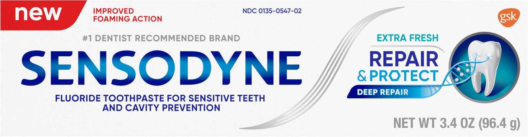 Sensodyne Extra Fresh Repair & Protect Fluoride Toothpaste