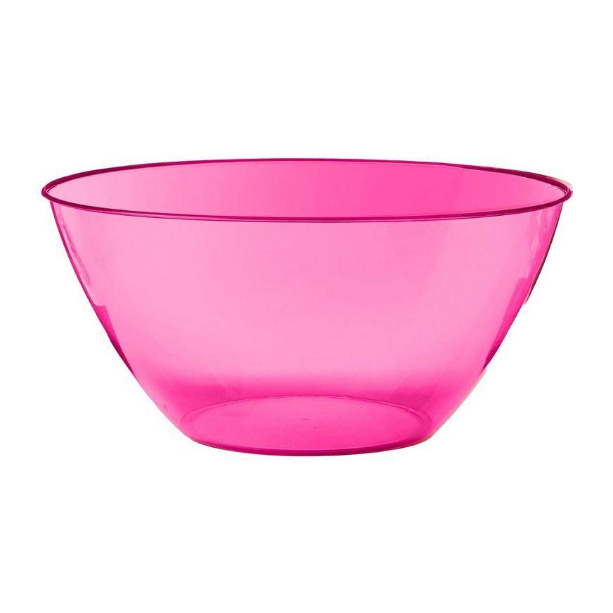 Party City Plastic Bowl (medium/hot pink)