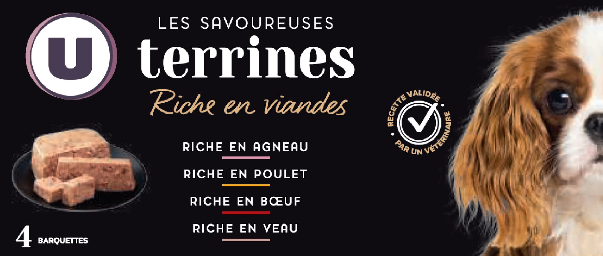 Les Produits U - Les savoureuses terrines riche en viandes (600g)