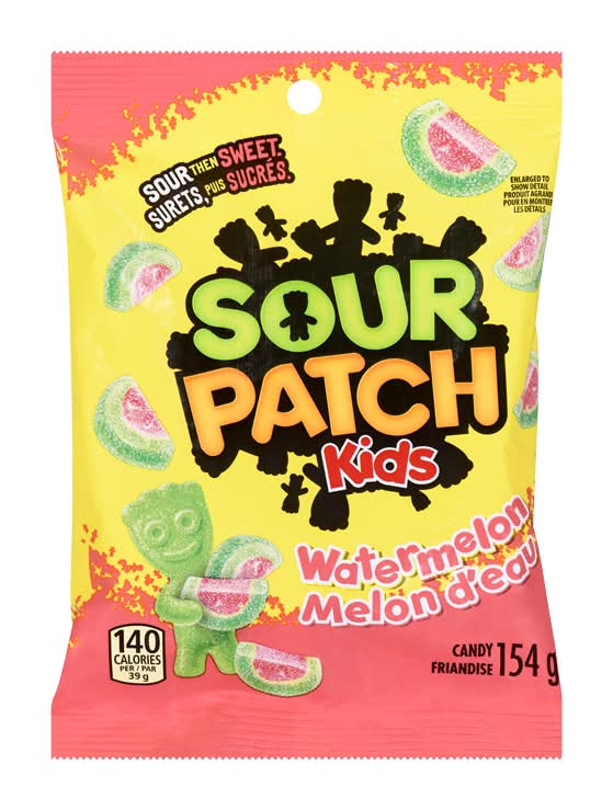 Sour patch kids bonbons (pastèque) - sour patch kids gummy candy, watermelon (154 g)