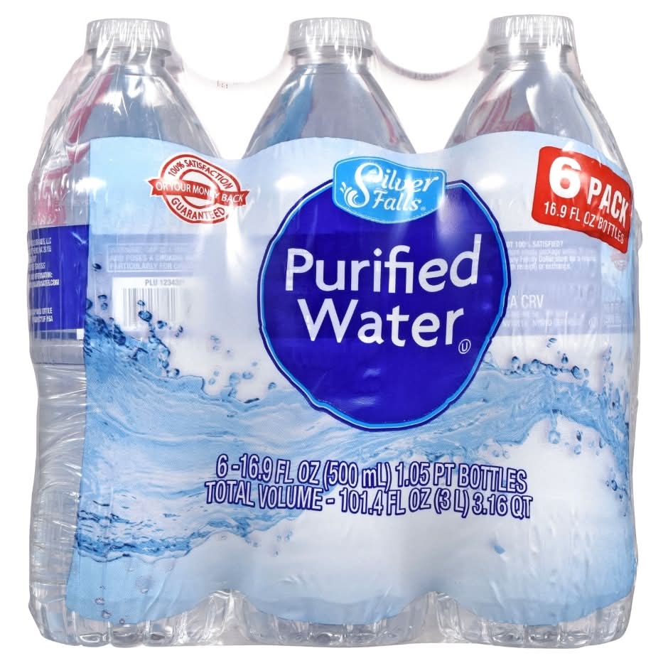 Silver Falls Purified Water Bottles (6 x 16.89 fl oz)