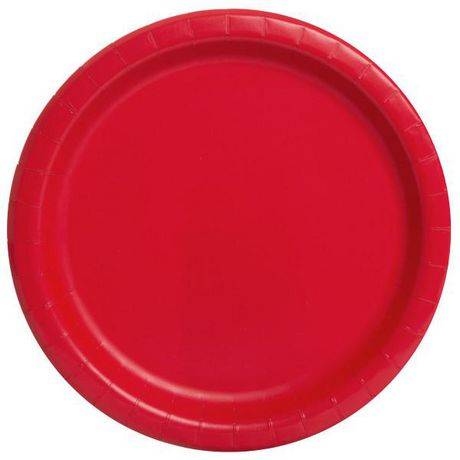 Unique Party Favors Red Dinner Plates (20 units)