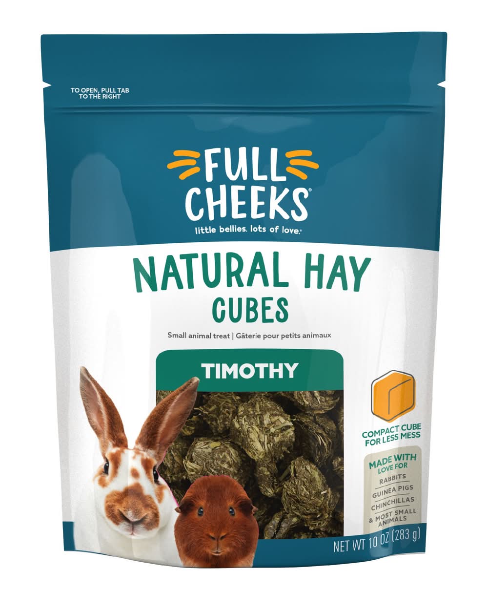 Full Cheeks™ Natural Hay Cubes - Timothy (Size: 10 Oz)