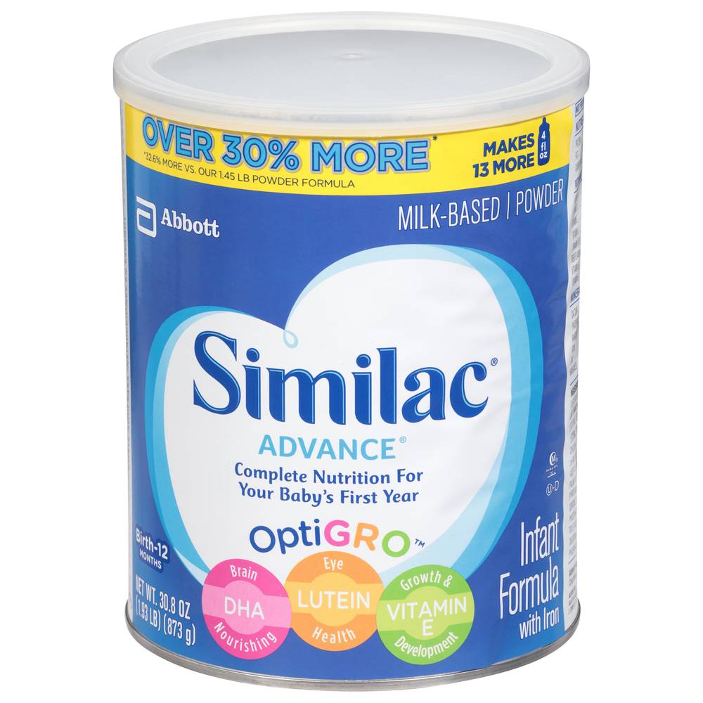 Similac Advance Infant Formula With Iron Milk Based Powder For 12 Months (2.21 lbs)