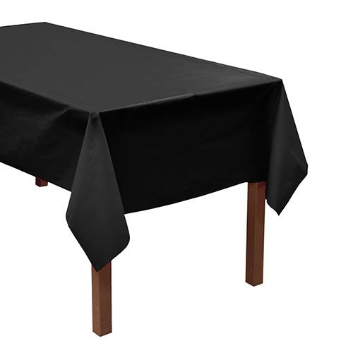 Party Essential - Rectangular Table Cover, Black 54x108" - 1 Roll