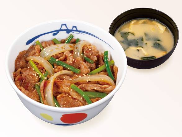 プルコギ丼（味噌汁付）