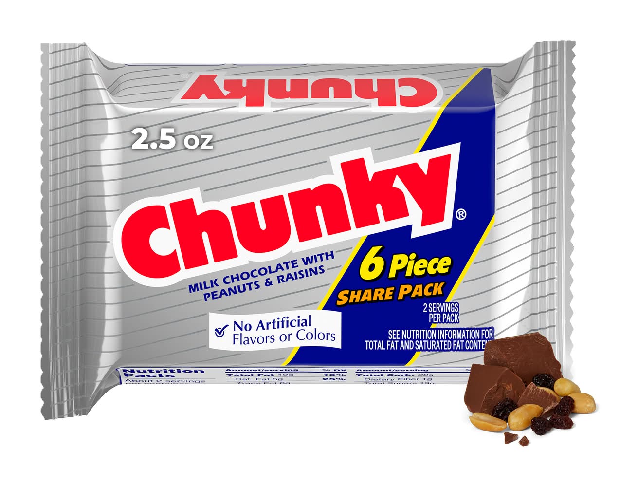 Chunky Peanuts & Raisins Share pack Milk Chocolate (2.5 oz)