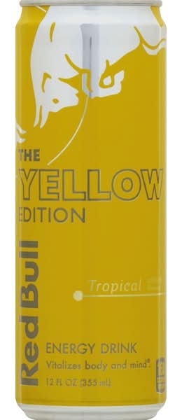 Red Bull® Tropical Energy Drink, The Yellow Edition 12oz